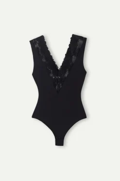 Body med V-ringning Pretty Flowers