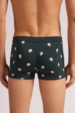 Boxershorts i bomull med öltryck