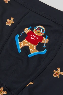 Boxershorts i Superior-bomull med pepparkaksm&ouml;nster Apres Ski