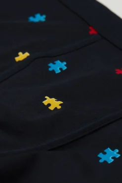 Boxershorts i Superior-bomull med Puzzle-tryck