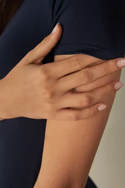 Kort&auml;rmad tr&ouml;ja i Superior-bomullsstretch