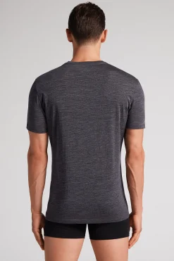 Kortärmad t-shirt i stretchig merinoull