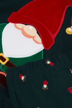 Lång pyjamas i bomull tomte