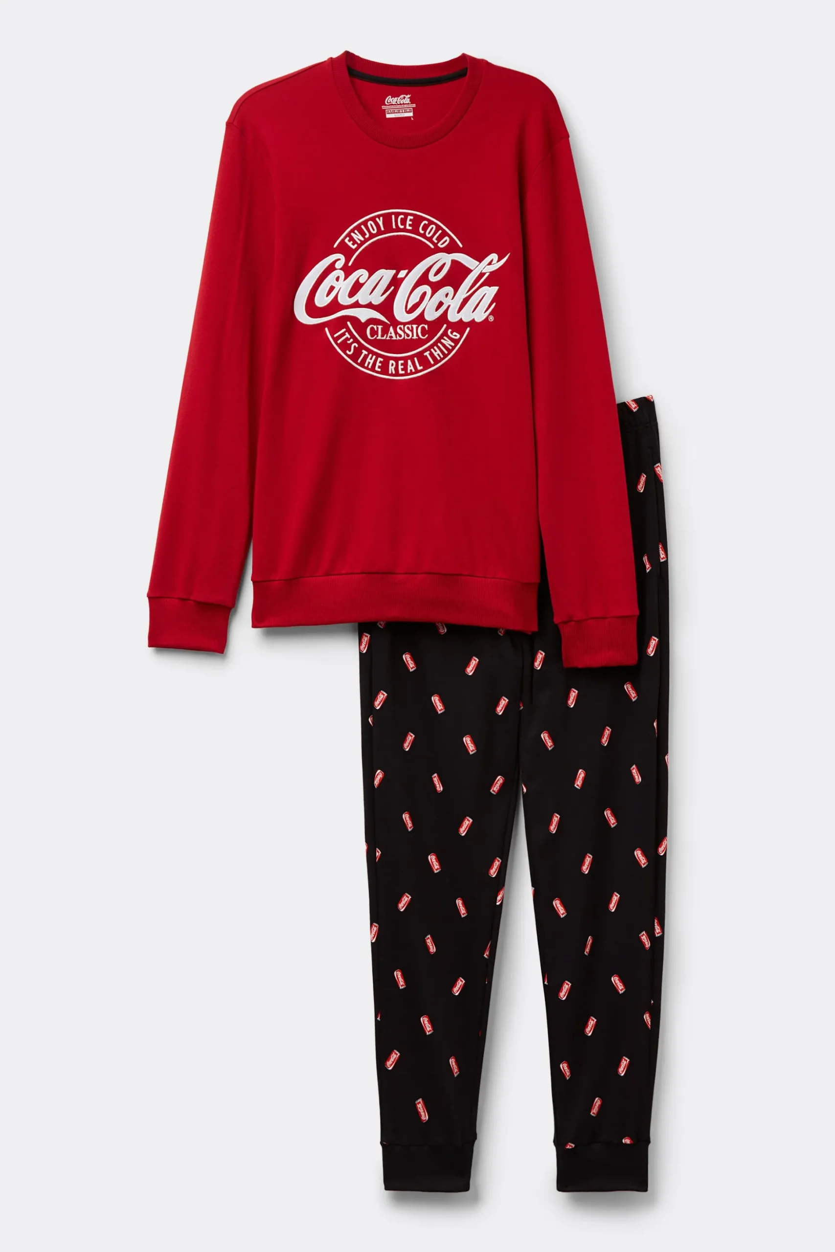 Lång pyjamas i bomull Coca-Cola®-logotyp