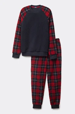 L&aring;ng pyjamas Teddy Tartan Rosso