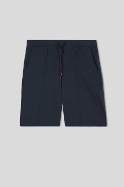 Shorts i bomull med veck