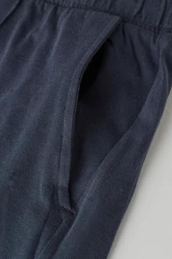 Shorts i bomull med veck