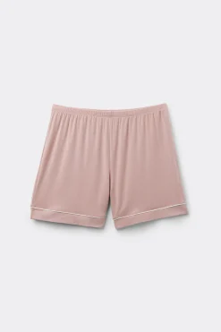 Shorts i modal med kontrasterande passpoal
