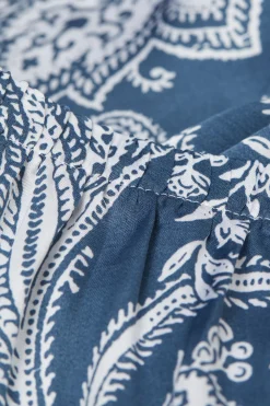 Shorts i viskossatin Flower Paisley
