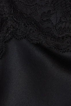 Silk Slip med spetsdetalj
