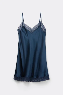 Silk Slip med spetsdetalj